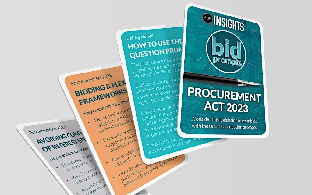 Procurement Act 2023: A Bid Prompts card deck for firms who sell to the public sector